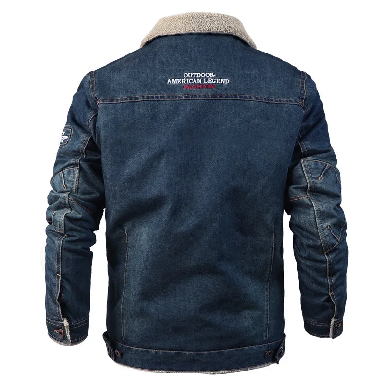 Veste en Jean Aviateur Homme