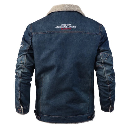 Veste en Jean Aviateur Homme