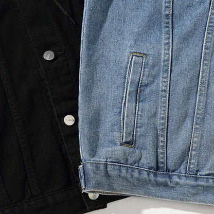 Veste en Jean Sans Manches avec Capuche Homme