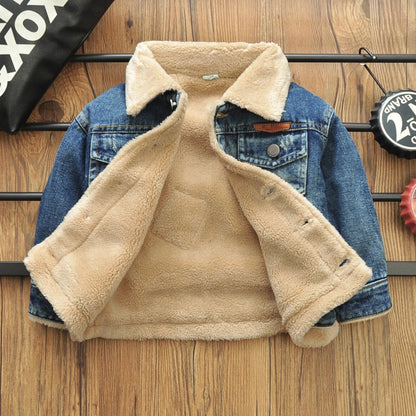 Veste en Jean avec Fourrure Enfant Garçon