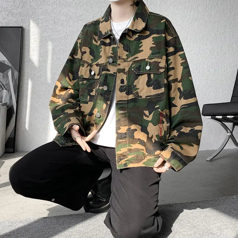 Veste en Jean Camouflage Armée Homme