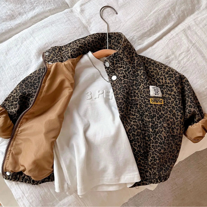 Veste en Jean Léopard Fille