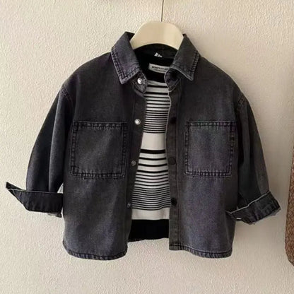 Veste en Jean Noir Garçon