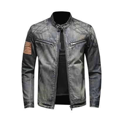 Veste en Jean Biker Homme