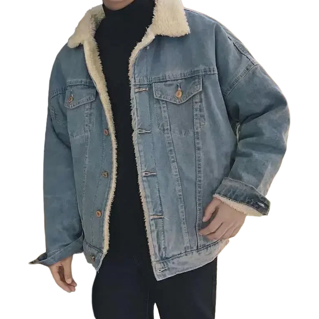 Veste en Jean Intérieur Mouton Homme