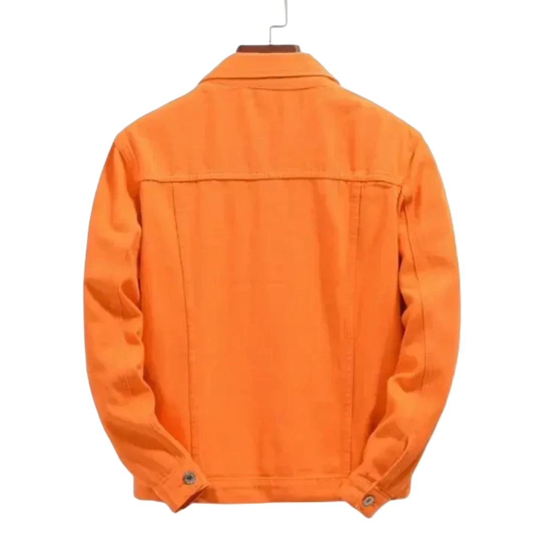 Veste en Jean Orange Clair Homme