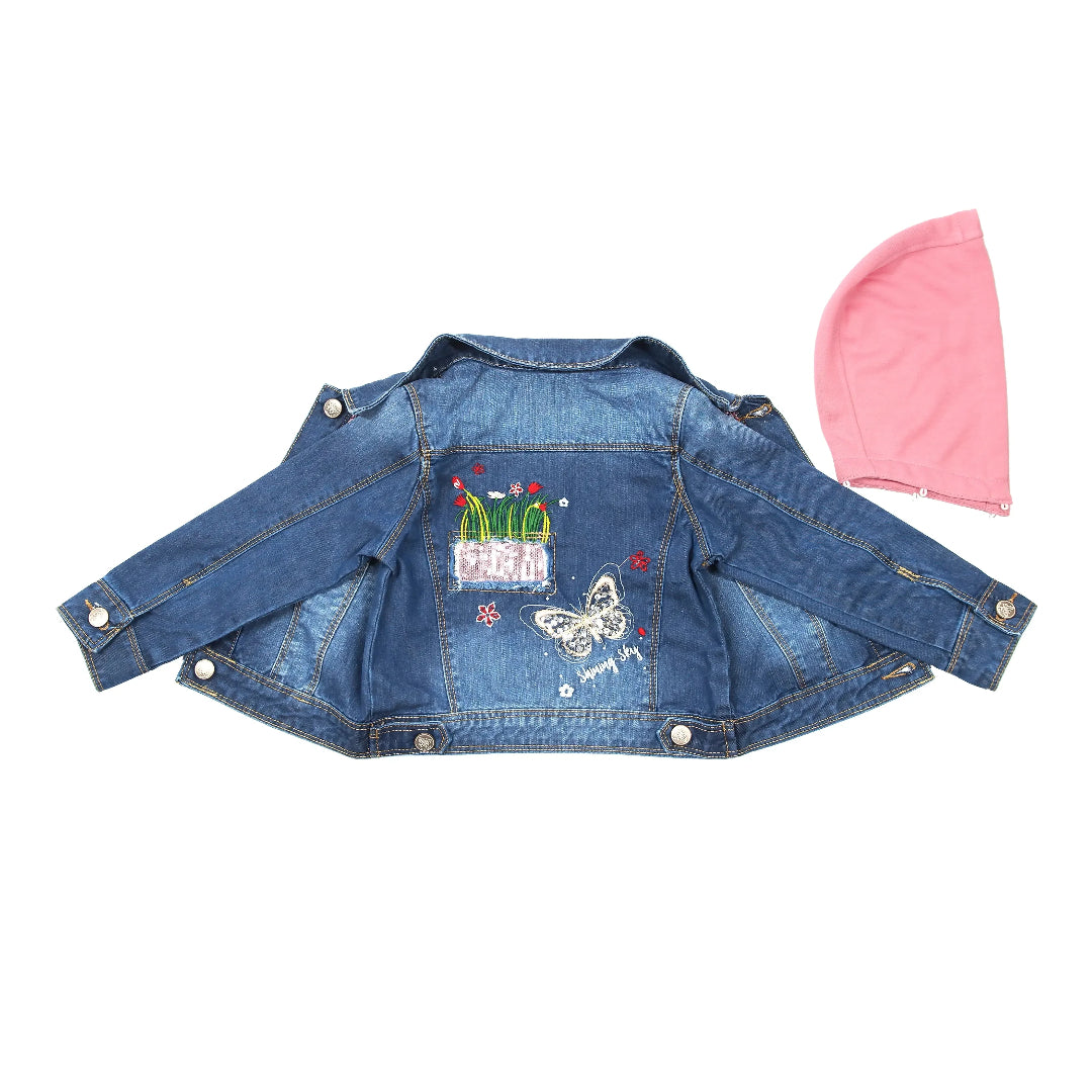 Veste en Jean à Capuche Fille