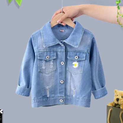 Veste en Jean Fille Fleur