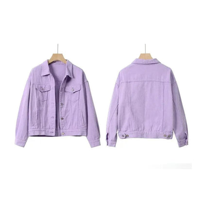 Veste en Jean Lilas Femme