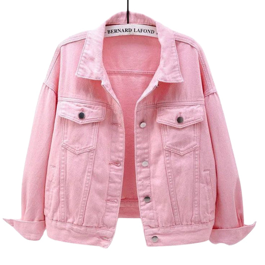 Veste en Jean Rose Clair Femme