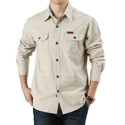 chemise-en-jean-beige-homme