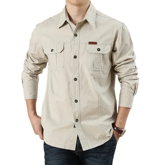 chemise-en-jean-beige-homme