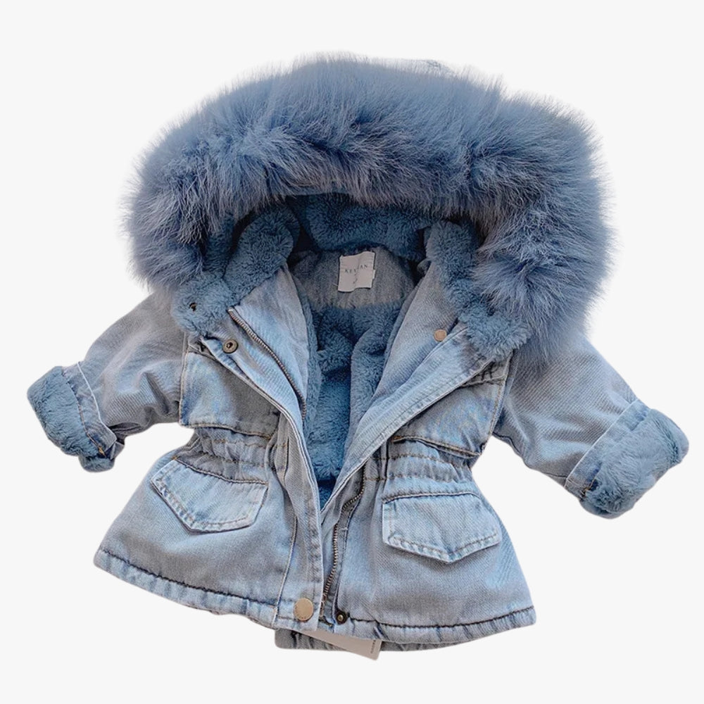 veste-en-jean-a-capuche-fille-bleu-seule