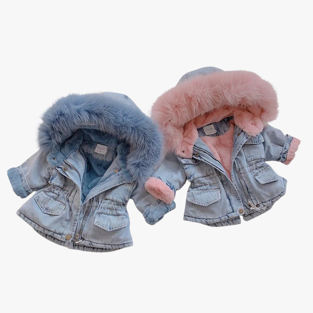 veste-en-jean-a-capuche-fille-rose-bleu