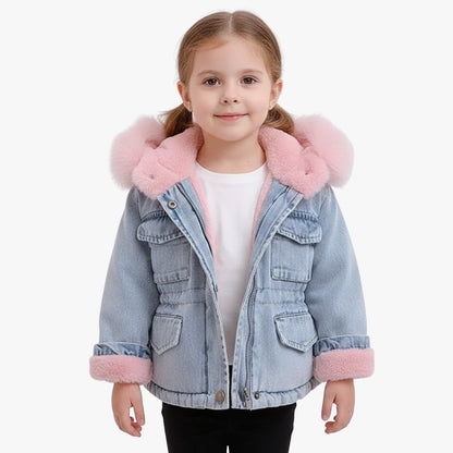 veste-en-jean-a-capuche-fille-rose