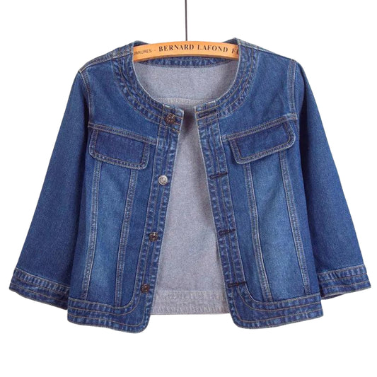 veste-en-jean-courte-femme-sans-col