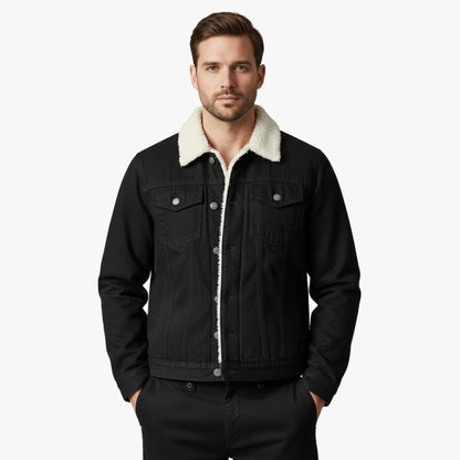 veste-en-jean-doublee-mouton-homme-noir