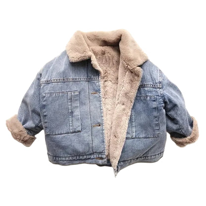 veste-en-jean-enfant-garcon-col-en-laine