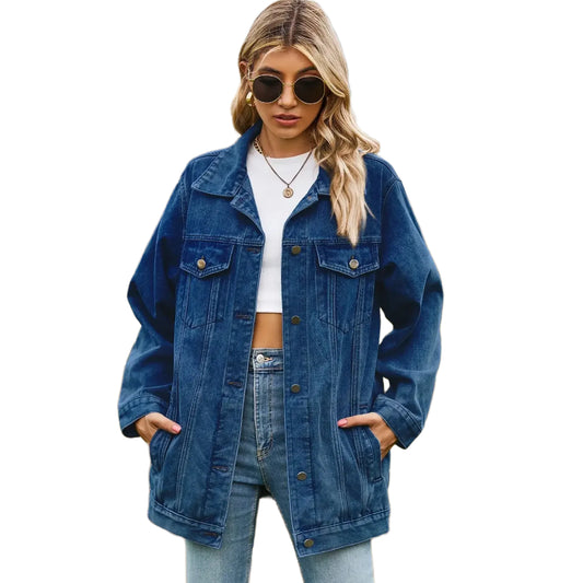 veste-en-jean-femme-mi-longue-bleu-foncé