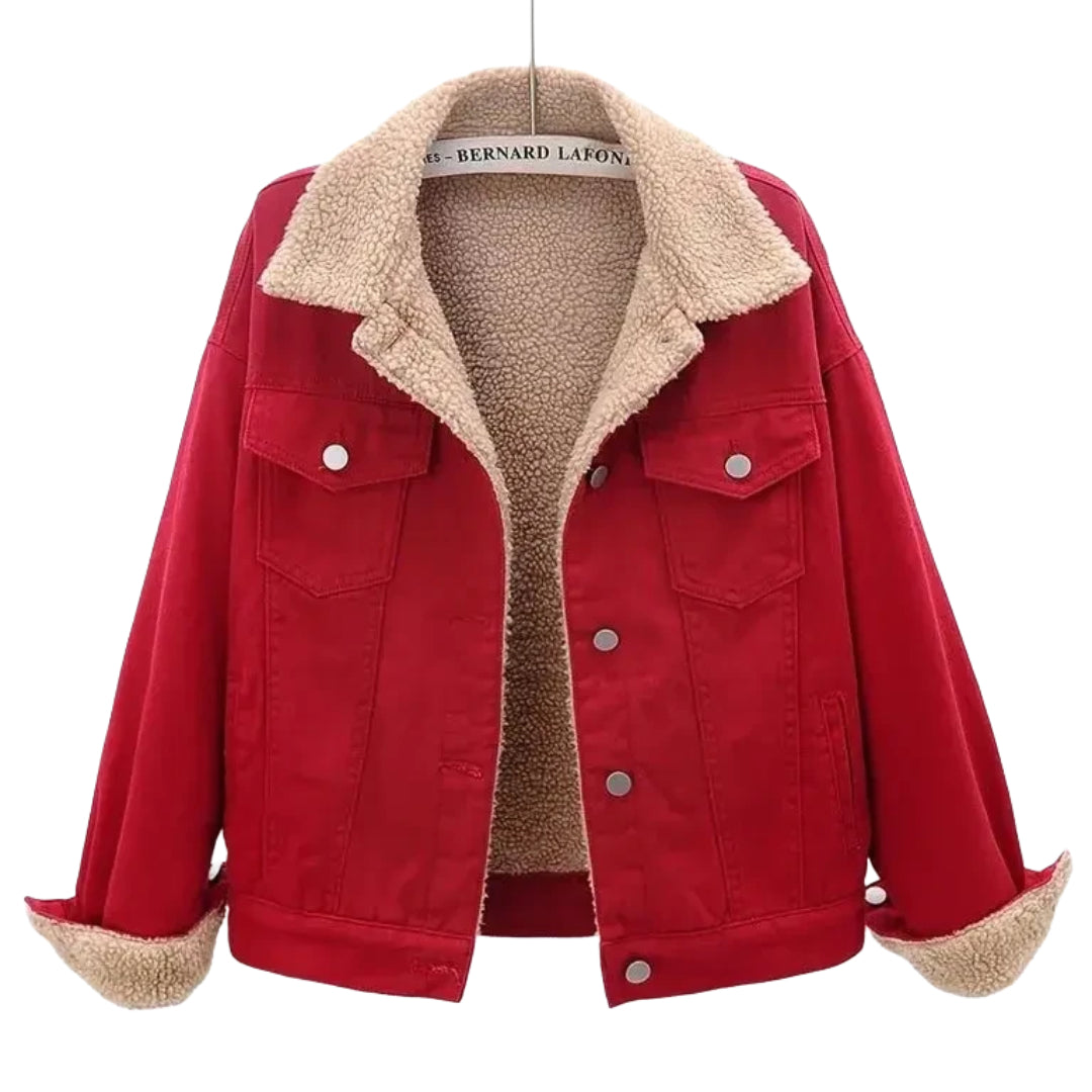 veste-en-jean-fourrure-femme-rouge