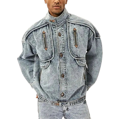 veste-en-jean-homme-a-col-montant
