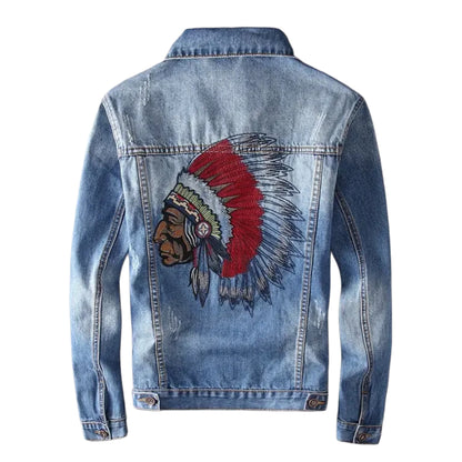 veste-en-jean-homme-brodee-indien-bleu-clair
