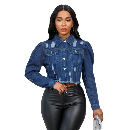 veste-en-jean-manches-bouffantes-effet-use-femme-bleu-foncé