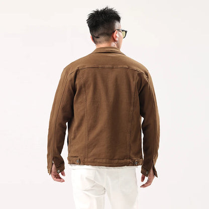 veste-en-jean-marron-en-coton-homme-dos