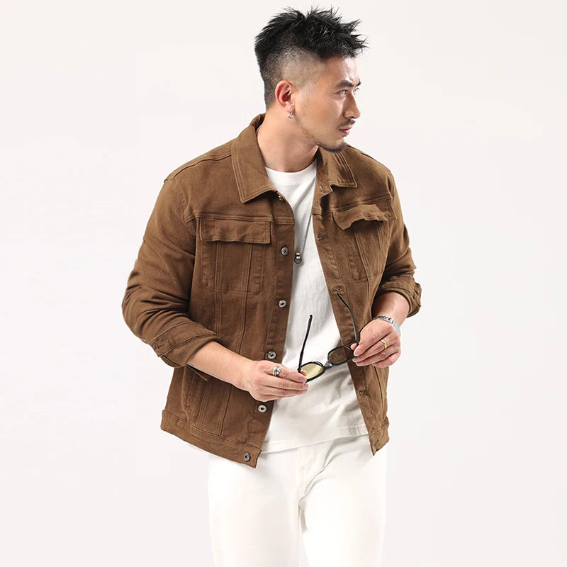 veste-en-jean-marron-en-coton-homme-model