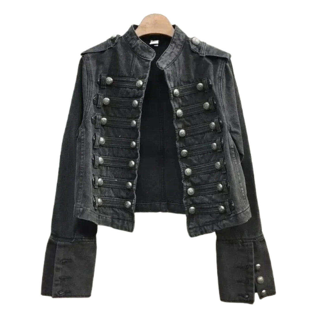 veste-en-jean-motard-femme-noir