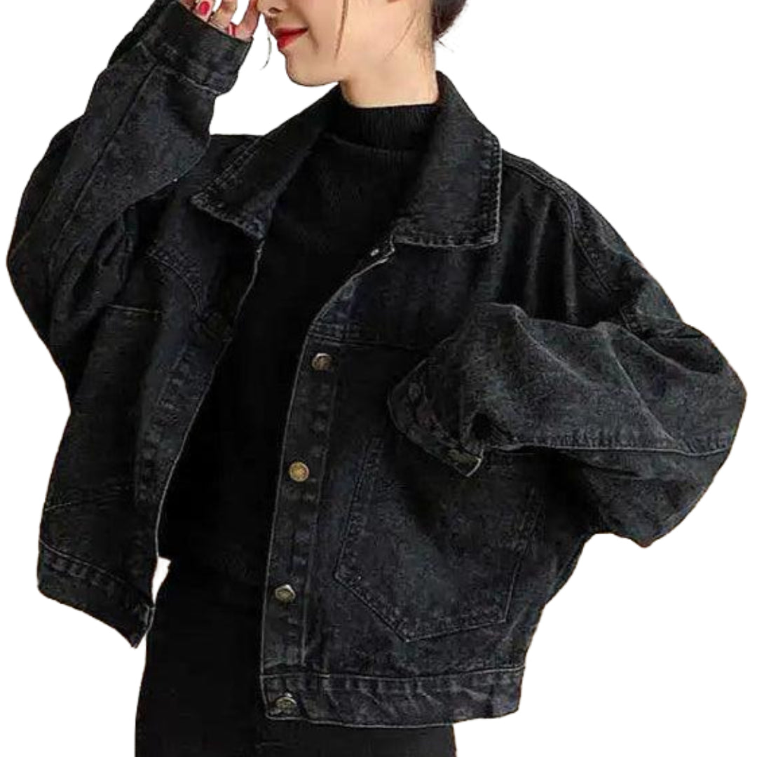 veste-en-jean-noir-delave-femme