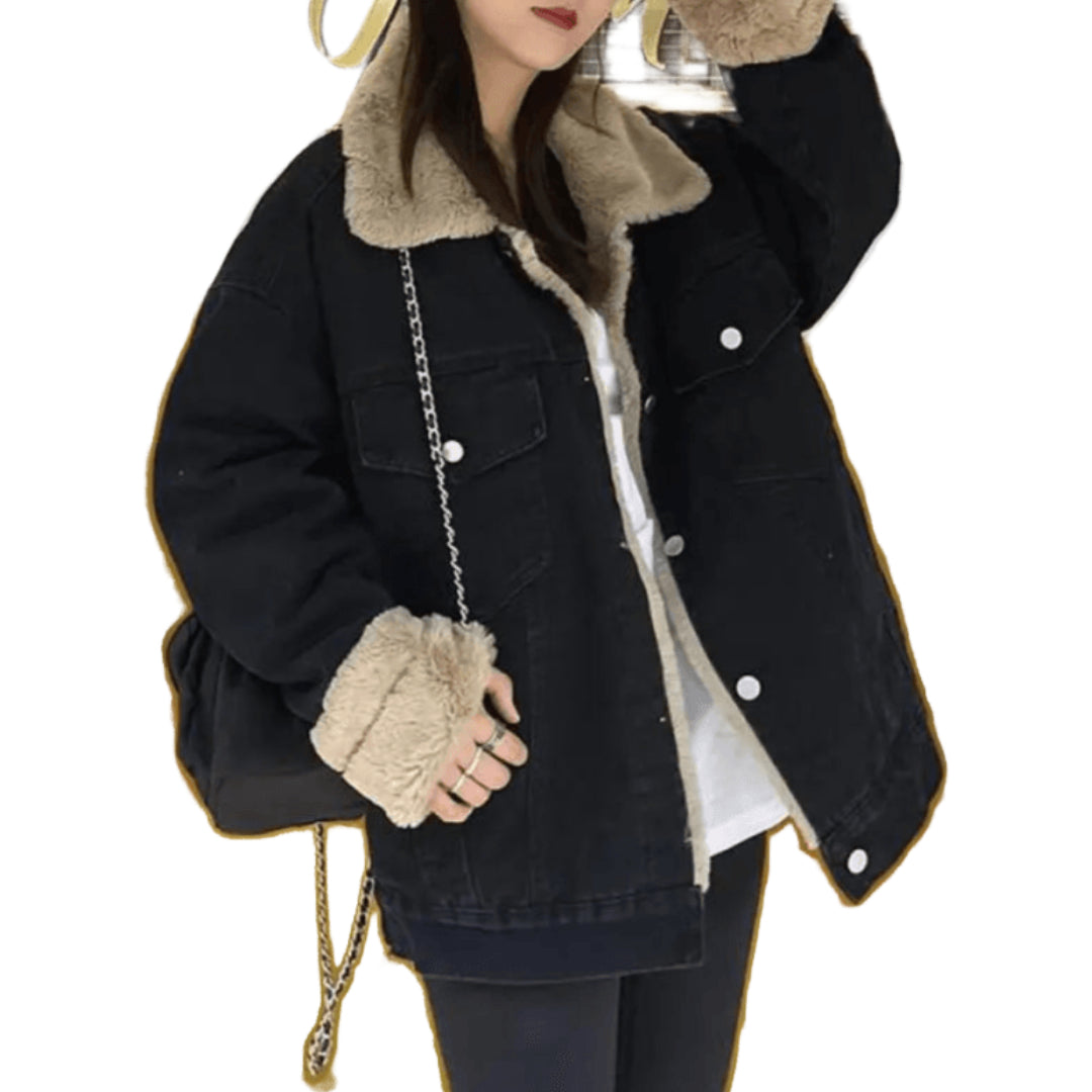 veste-en-jean-noir-doublee-femme