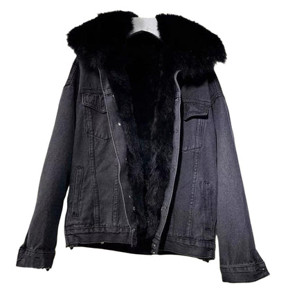 veste-en-jean-noir-fourrure-femme