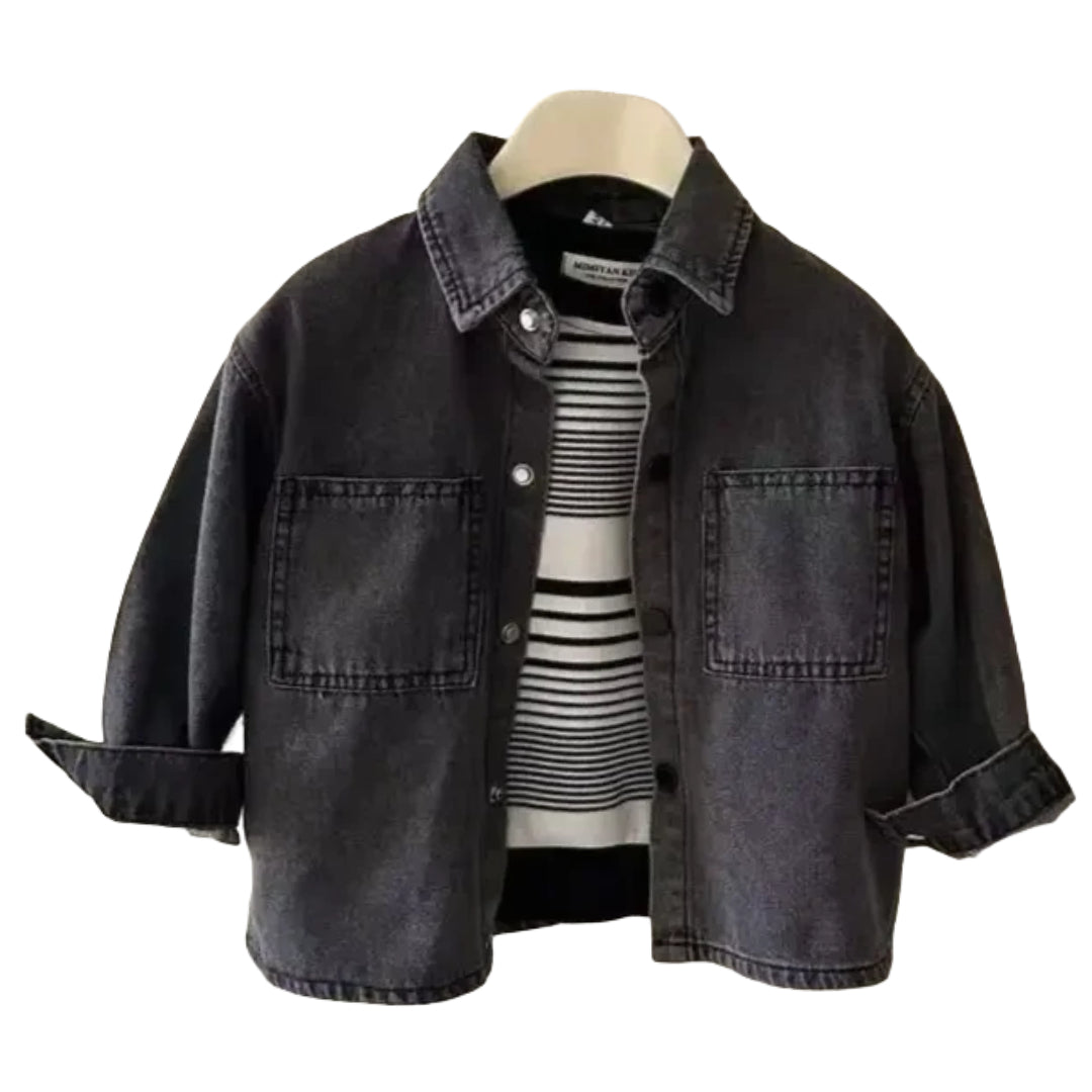 veste-en-jean-noir-garcon
