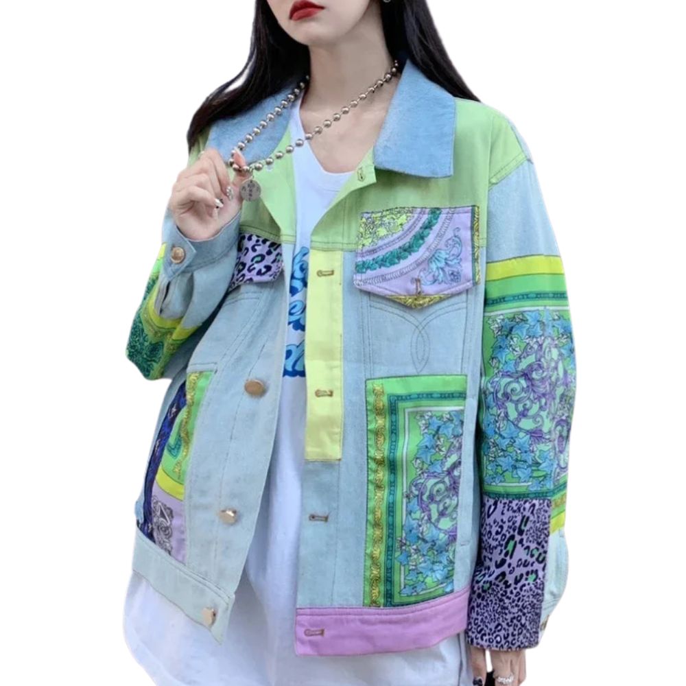 veste-en-jean-patchwork-vintage-femme-pose