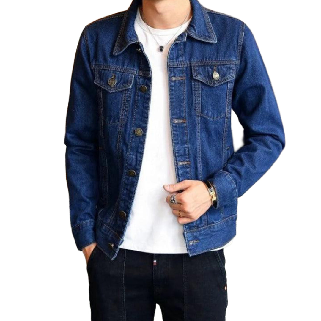 veste-en-jean-slim-homme-bleu