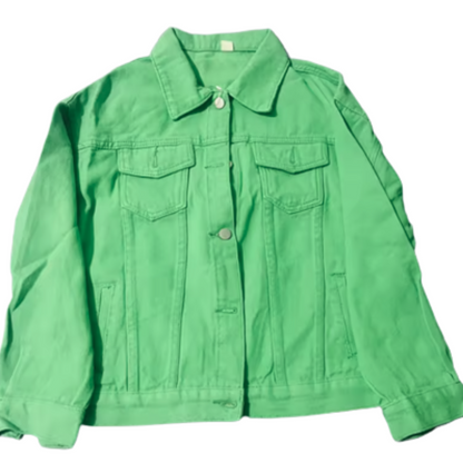 veste-en-jean-verte-en-coton-femme-photo